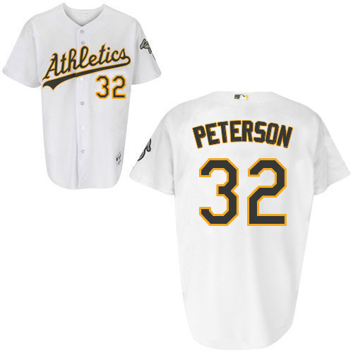 Shane Peterson #32 Youth Baseball Jersey-Oakland Athletics Authentic Home White Cool Base MLB Jersey